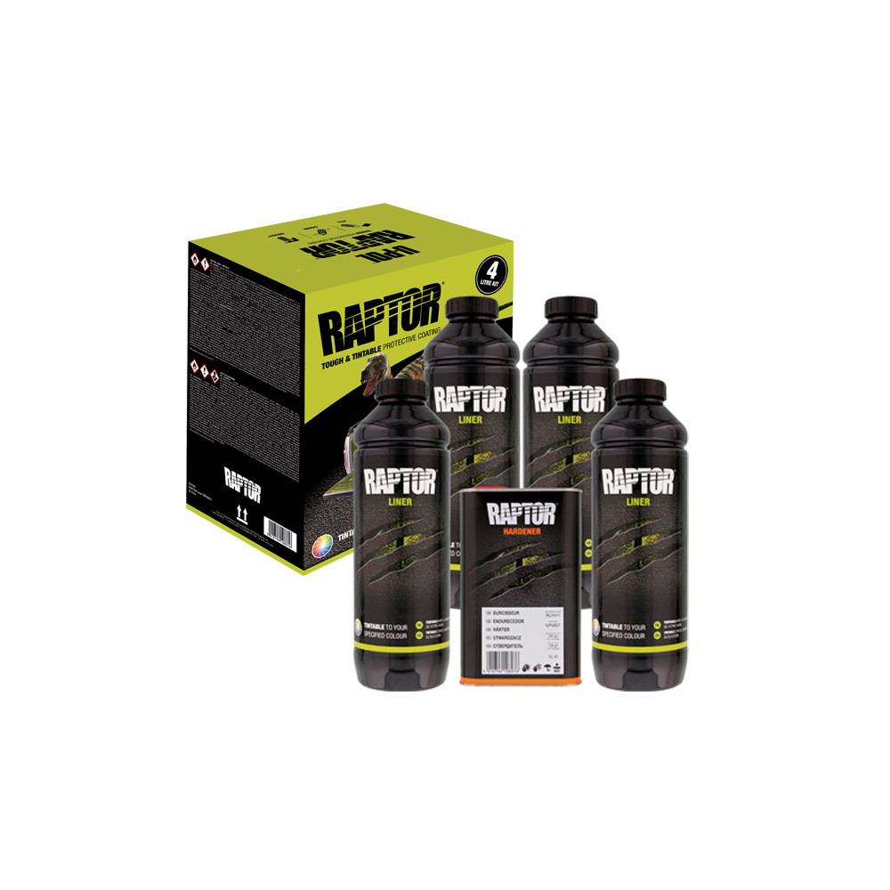 RAPTOR LINER NEGRO  4 UNIDADES C/ ACTIVADOR 
