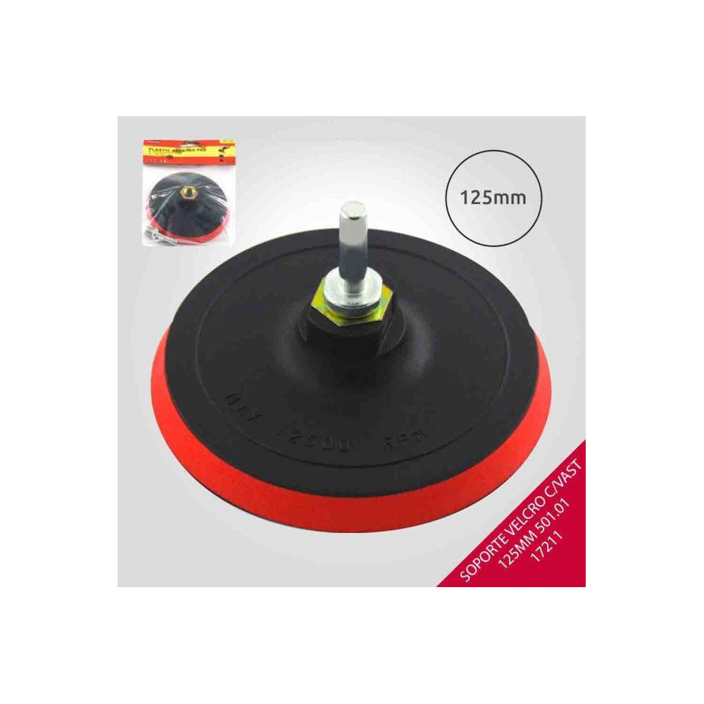 PLATO PARA PULIDORA VELCRO 125 MM ECO