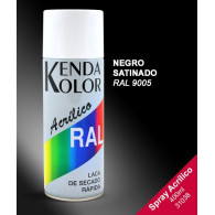 SPRAY KENDA NEGRO SATINADO RAL 9005S 400ML