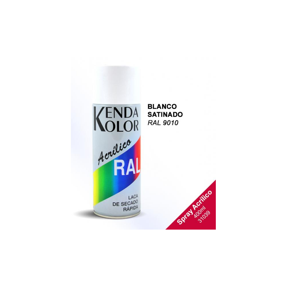 SPRAY KENDA BLANCO SATINADO RAL 9010S 400ML