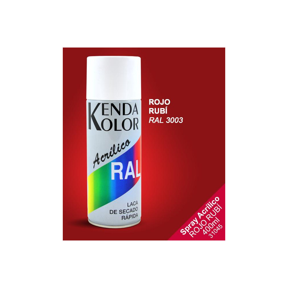 SPRAY KENDA ROJO RUBI RAL 3003 400ML