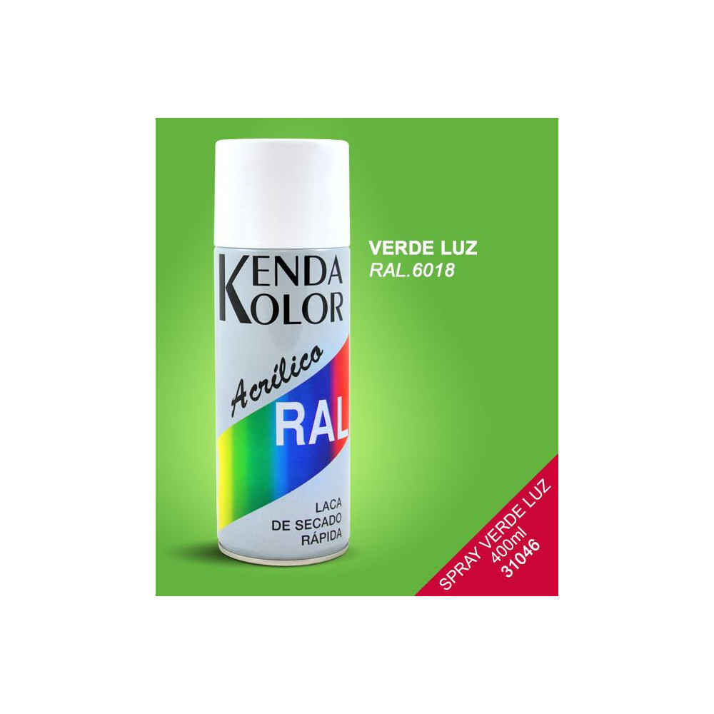 SPRAY KENDA VERDE LUZ RAL 6018 400ML