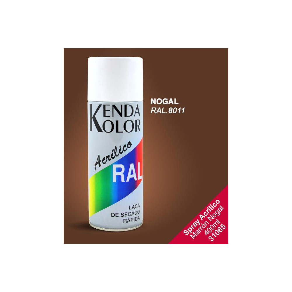 SPRAY KENDA MARRON NOGAL RAL 8011 400ML