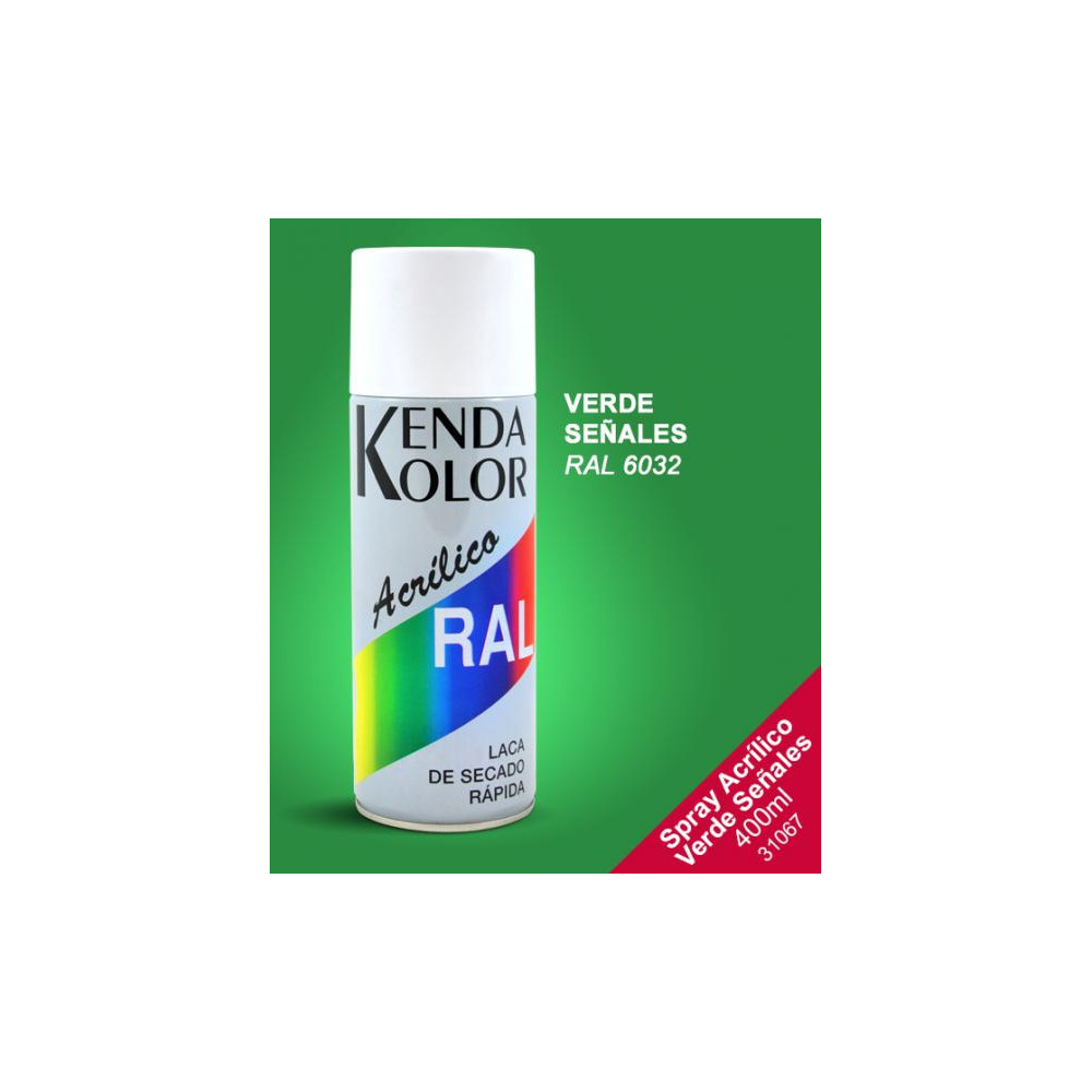 SPRAY KENDA VERDE SEÑAL  RAL 6032 400ML