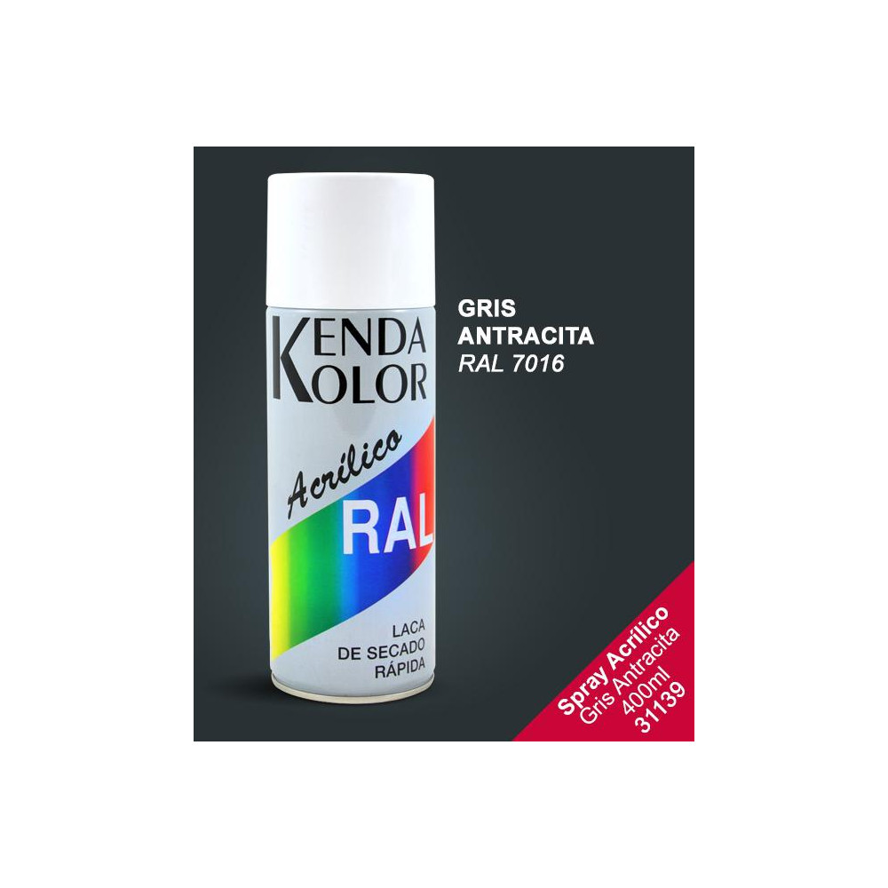 SPRAY KENDA GRIS ANTRACITE RAL 7016 400ML
