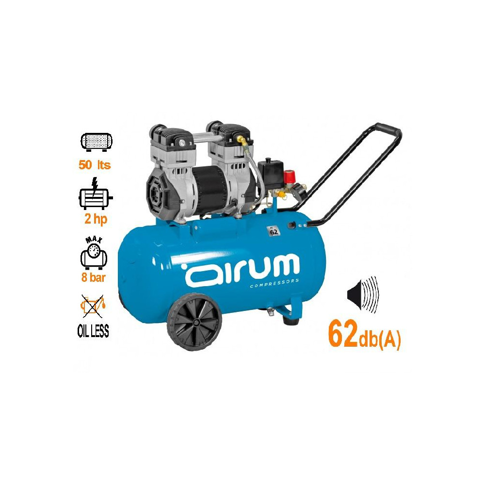 COMPRESOR AIRUM SILENCIOSO 50 LTS