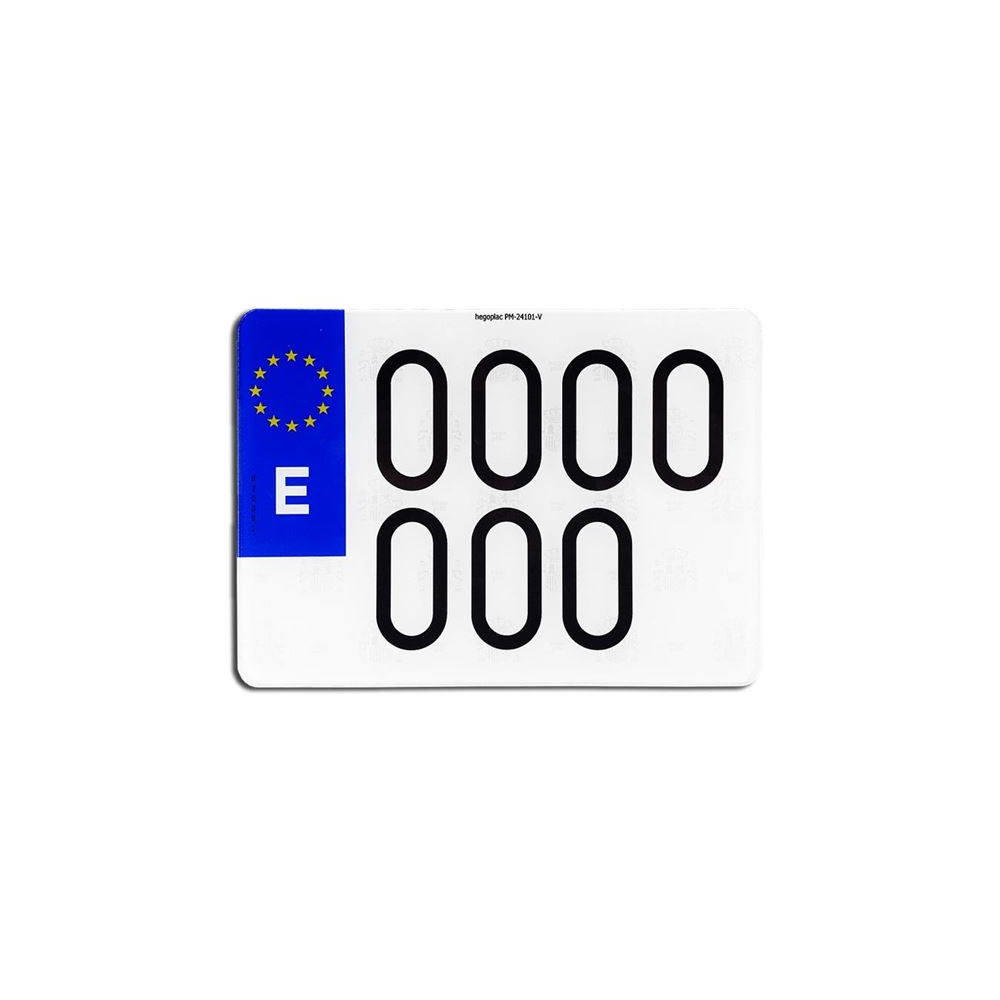 PLACA MOTOCICLETA EUROPEA ACRILICO ECO